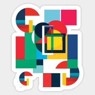 Color Blocks Geometrics Sticker